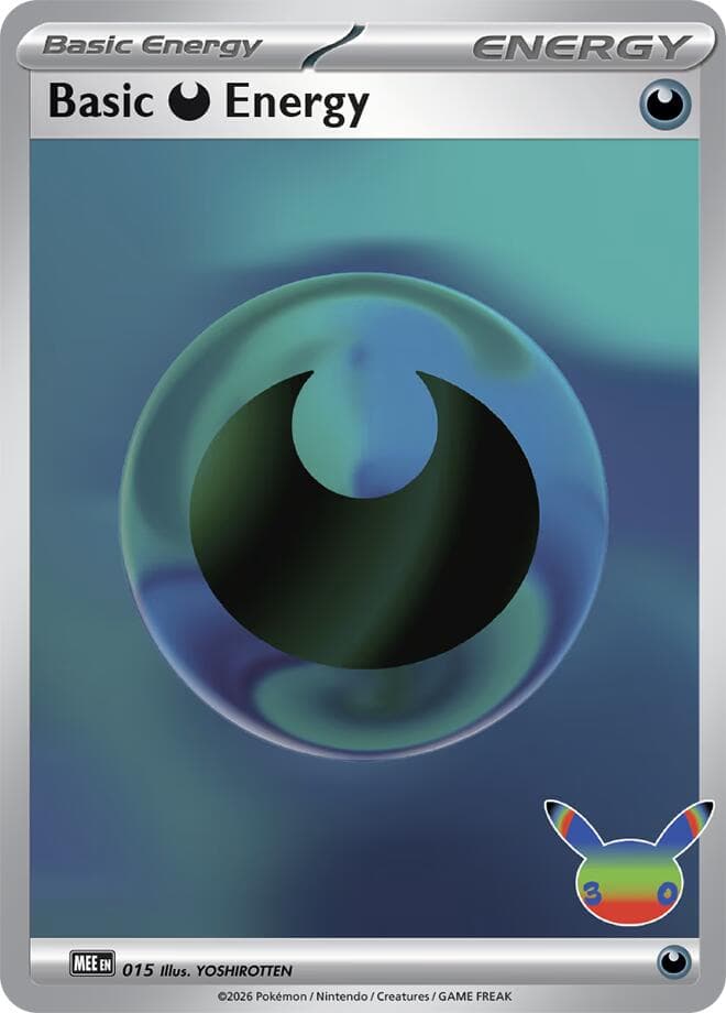 Basic Darkness Energy, card 015 from Mega Evolution Energy