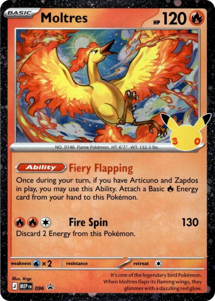 Moltres, card 096 from MEP Black Star Promos