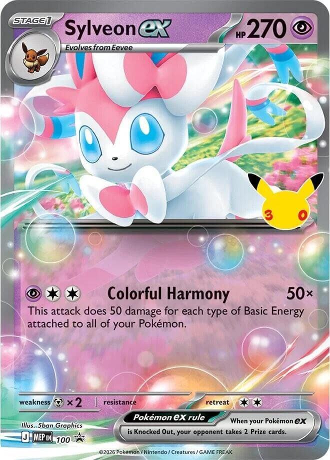 Sylveon ex, card 100 from MEP Black Star Promos