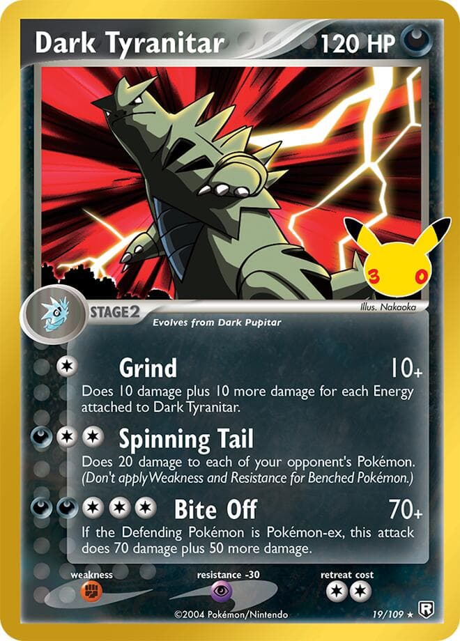Dark Tyranitar, card 006 from 30th Celebration