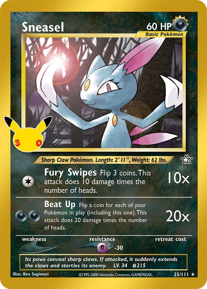 Sneasel, card 007 from 30th Celebration