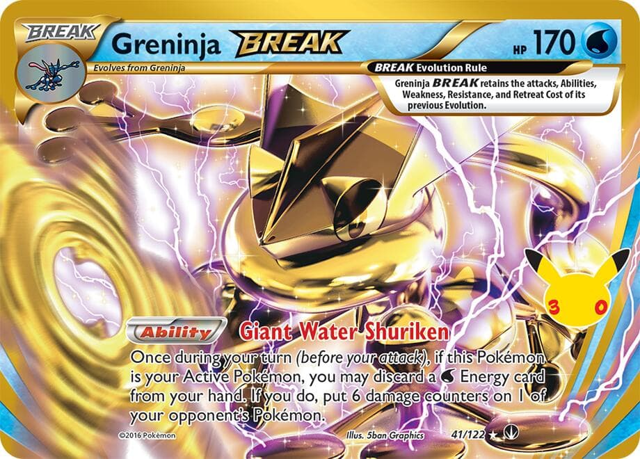 Greninja BREAK, card 009 from 30th Celebration