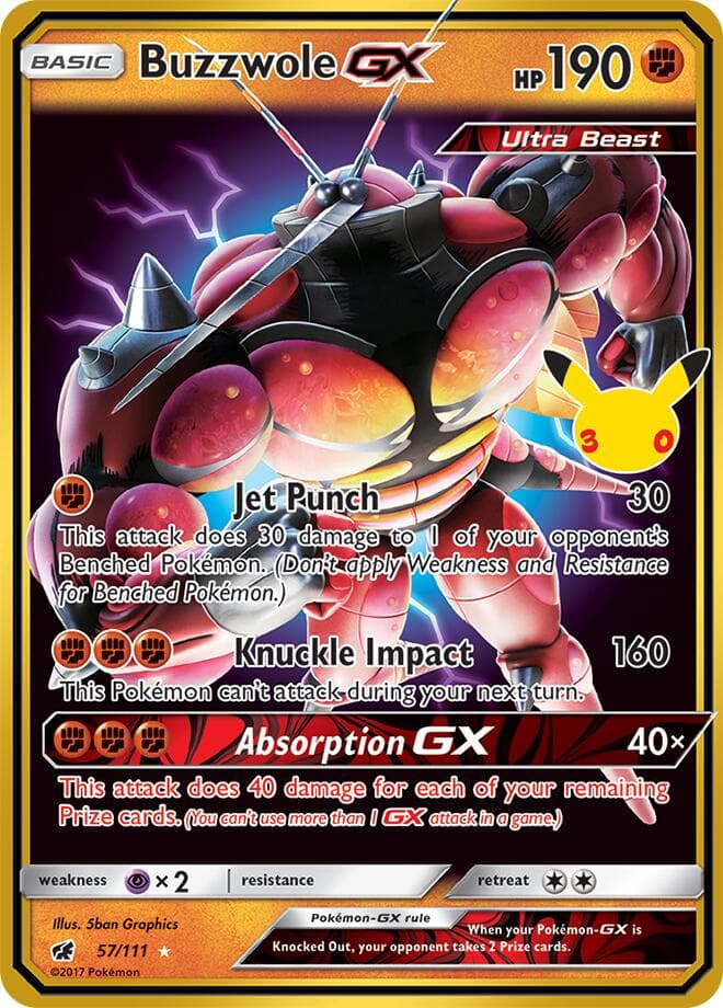 Buzzwole GX, card 013 from 30th Celebration