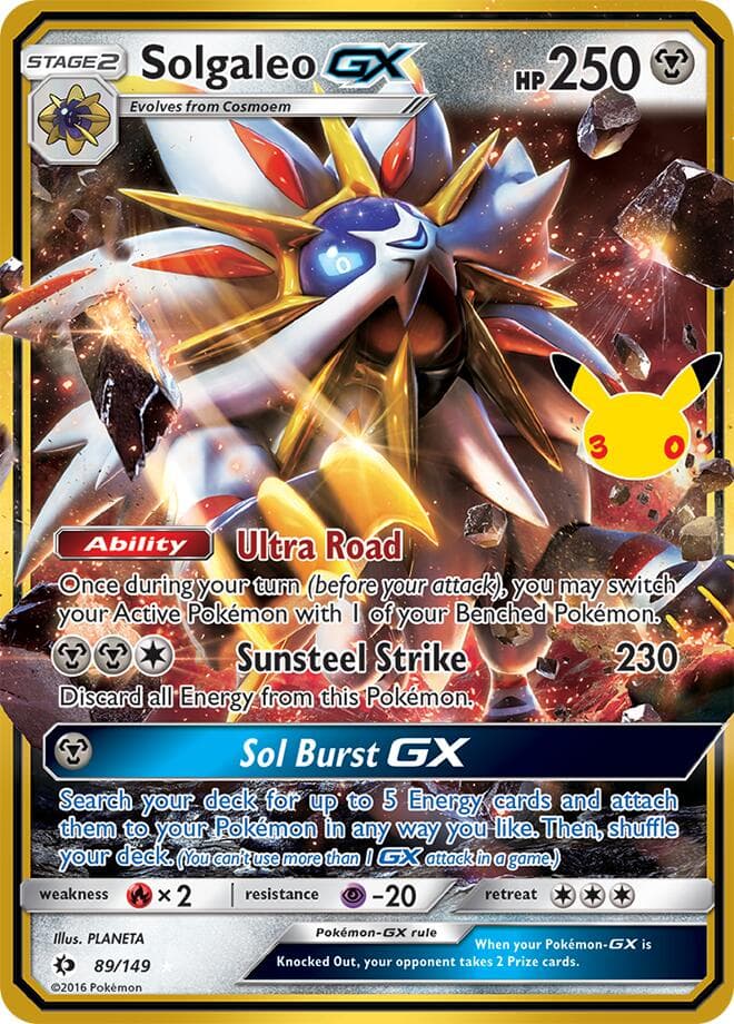 Solgaleo GX, card 017 from 30th Celebration