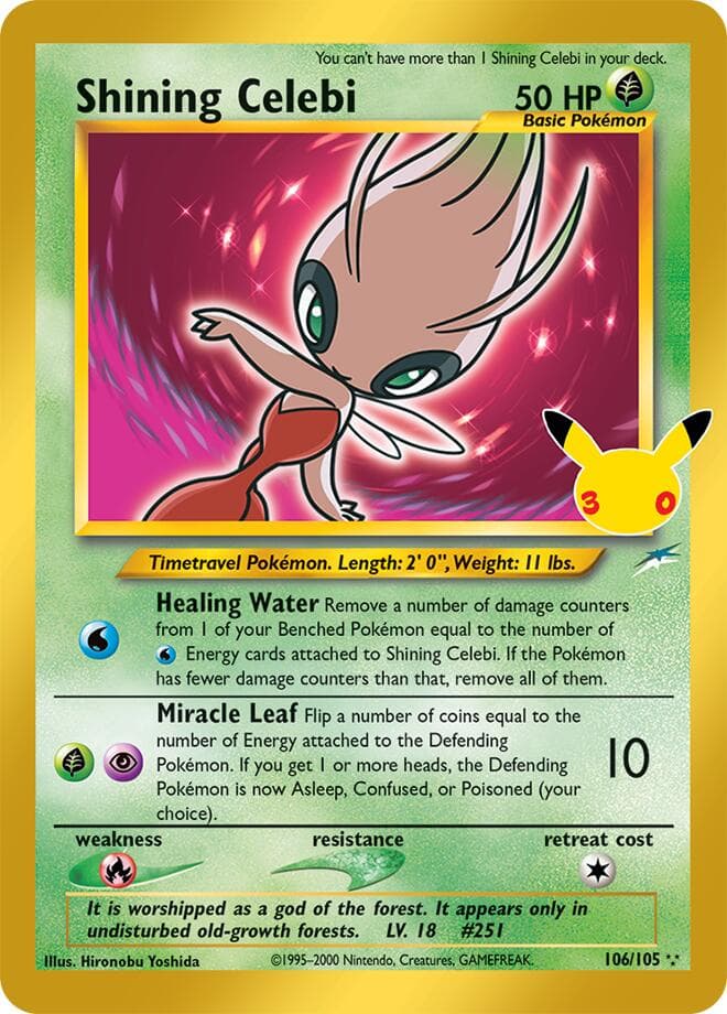 Celebi brillant, carte 024 de 30ᵉ Anniversaire