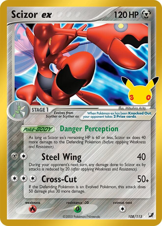 Scizor ex, card 025 from 30th Celebration