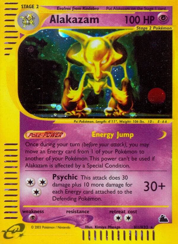Alakazam, carta H01 de Skyridge