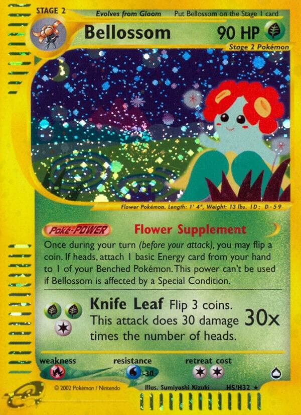 Bellossom, carta H05 di Aquapolis