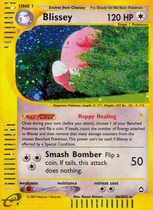 Blissey, card H06 from Aquapolis
