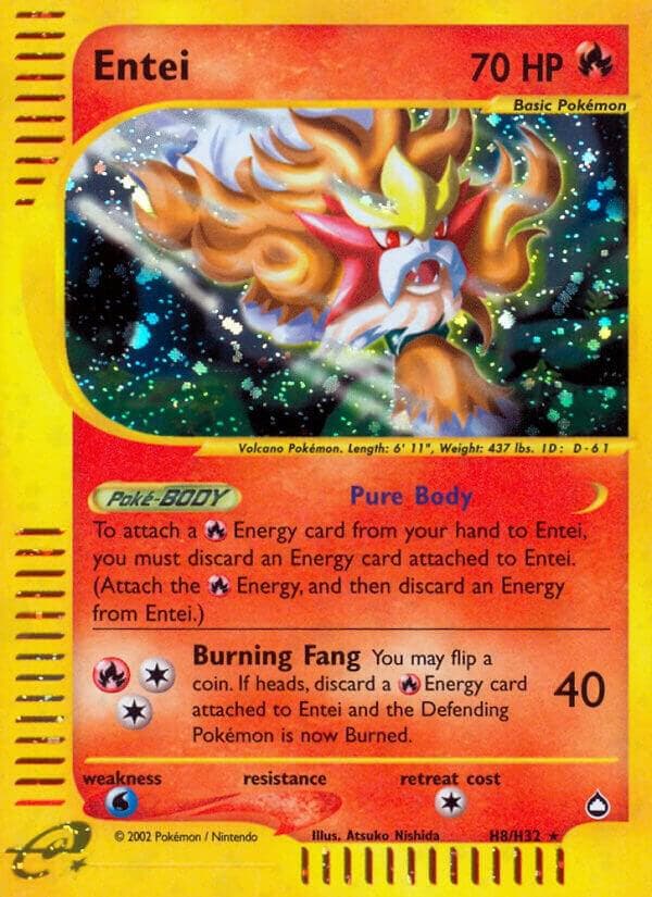 Entei, card H08 from Aquapolis