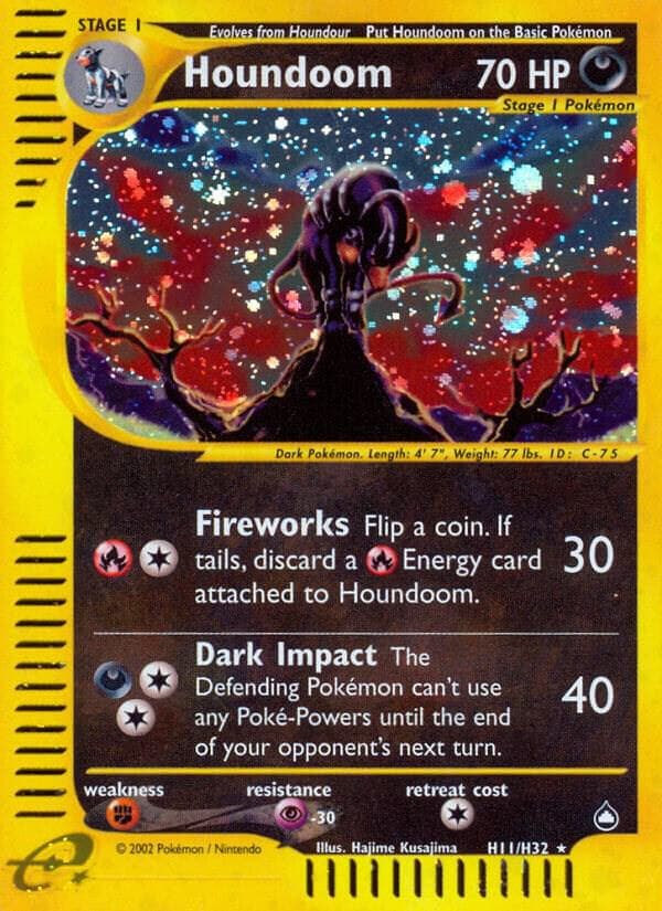 Houndoom, carta H11 de Aquapolis