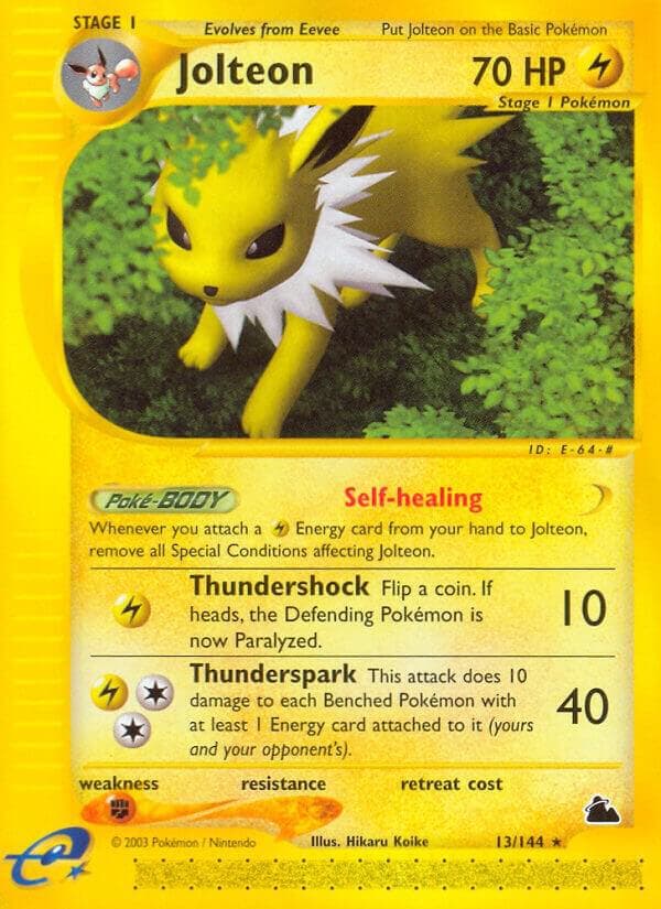 Jolteon, carta H12 de Skyridge