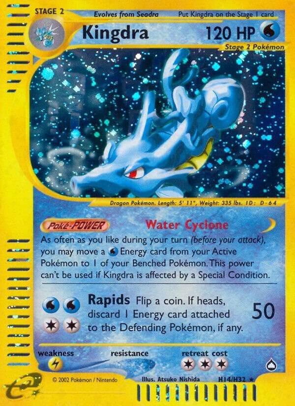 Kingdra, card H14 from Aquapolis