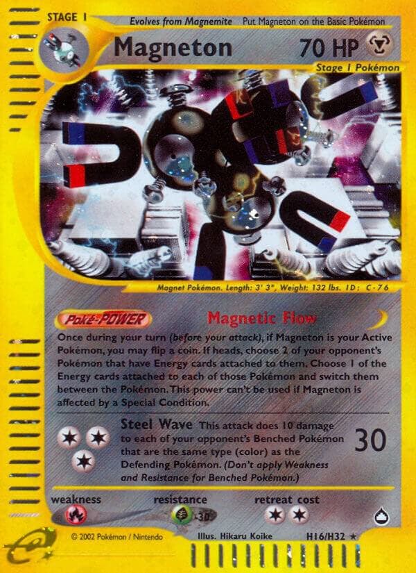 Magneton, card H16 from Aquapolis