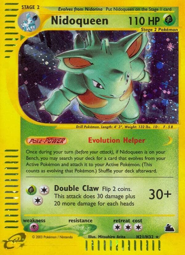 Nidoqueen, card H21 from Skyridge