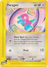 Porygon, card 103b from Aquapolis