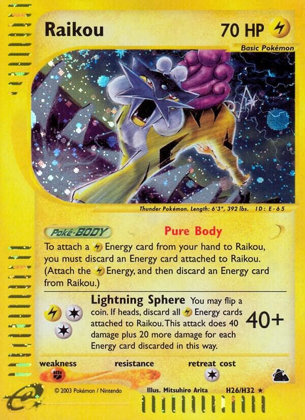 Raikou, card H26 from Skyridge