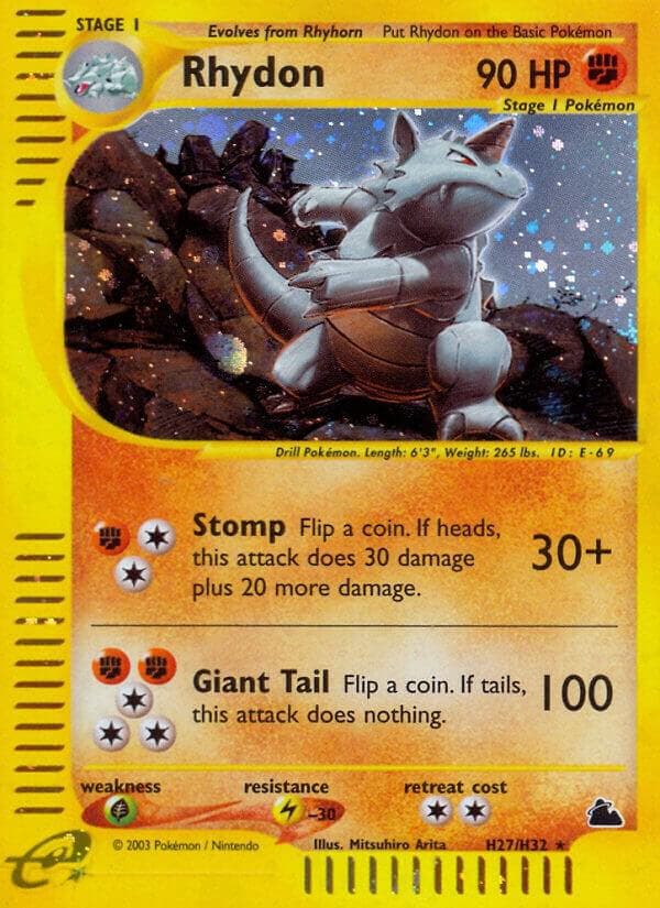Rhydon, card H27 from Skyridge