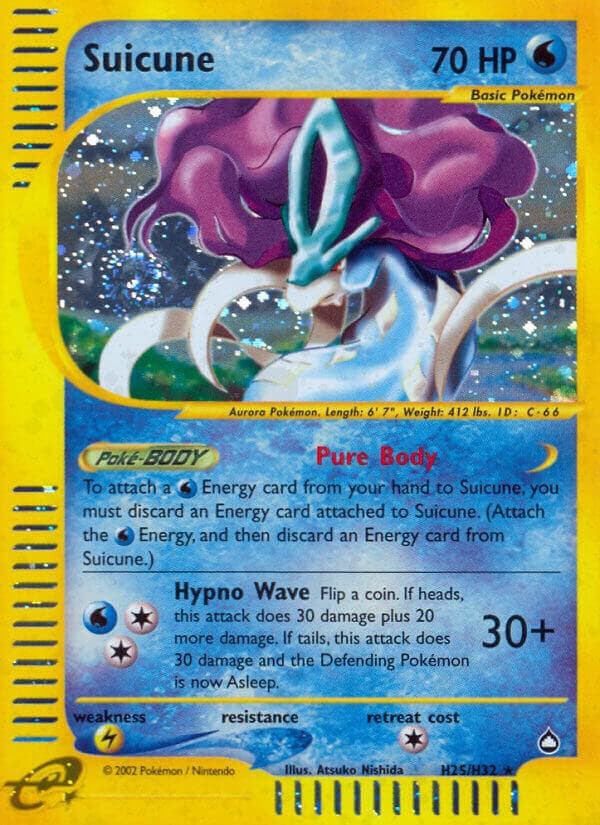 Suicune, carta H25 di Aquapolis