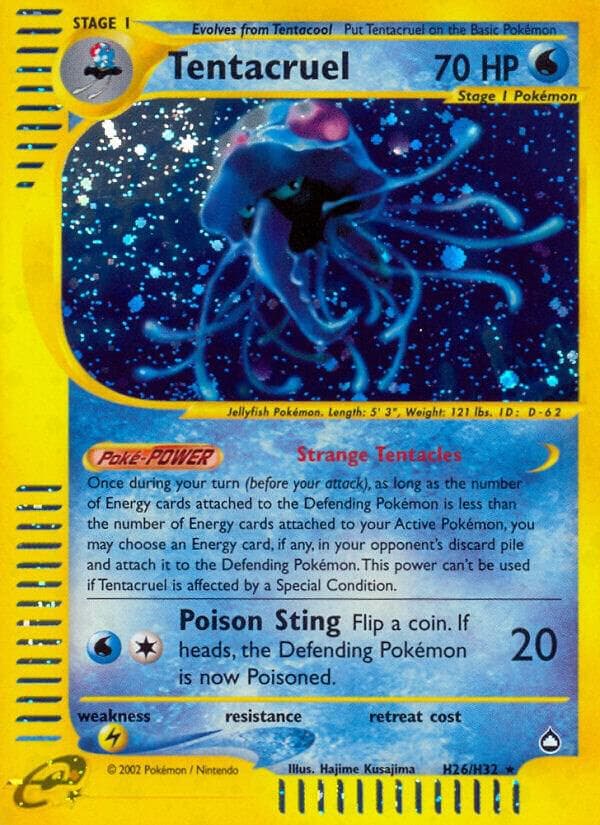 Tentacruel, card H26 from Aquapolis
