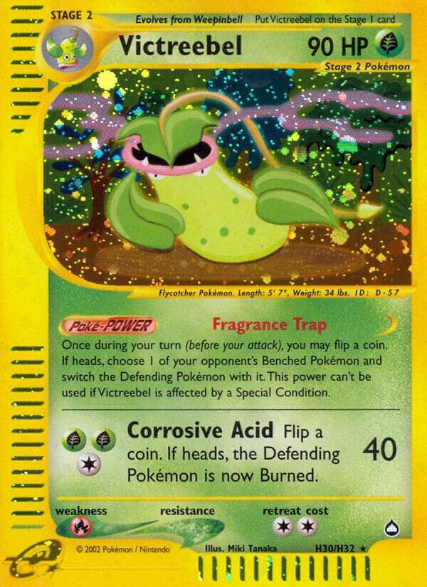 Victreebel, card H30 from Aquapolis