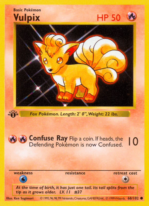 Vulpix, card 68 from Base Set