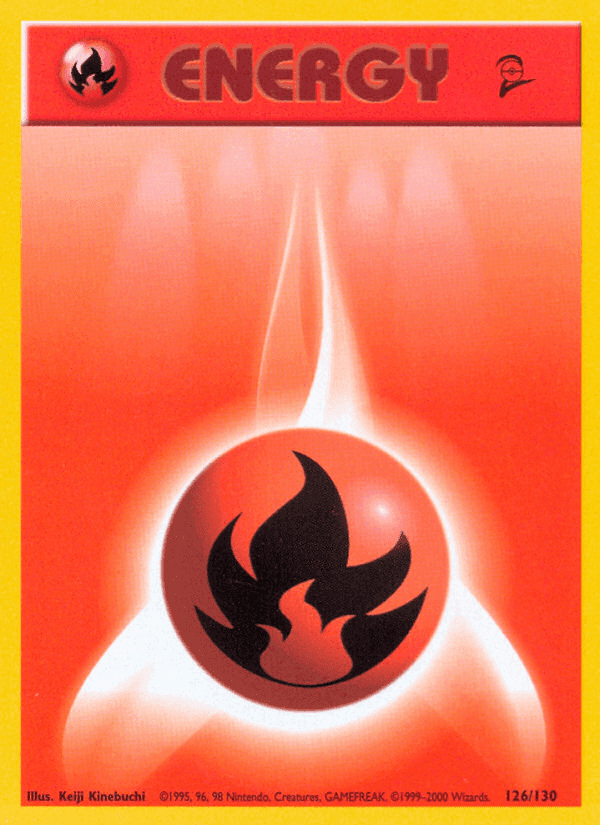 Fire Energy, card 126 from Base Set 2