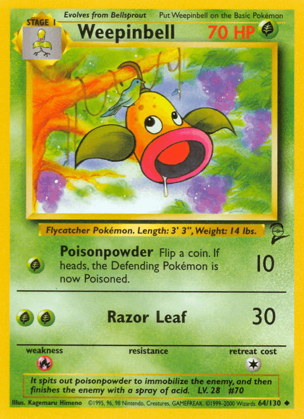 Weepinbell, card 64 from Base Set 2