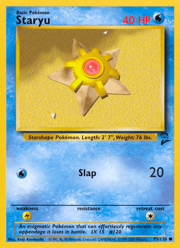 Staryu, card 95 from Base Set 2