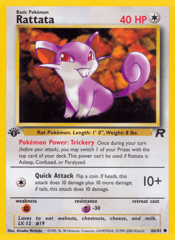 Rattata, card 66 from Team Rocket