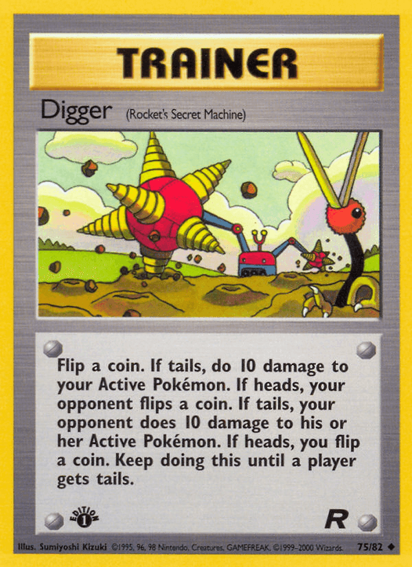 Digger, card 75 from Team Rocket