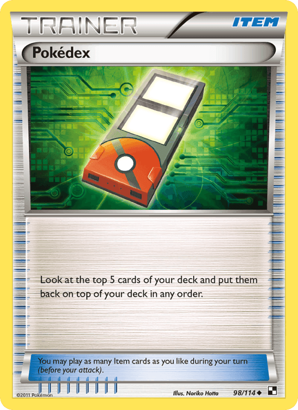 Pokédex, card 98 from Black & White