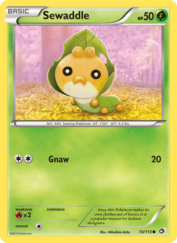 Sewaddle, carta 10 di Legendary Treasures