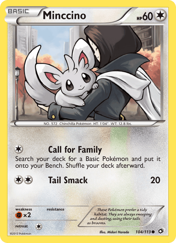 Minccino, card 104 from Legendary Treasures