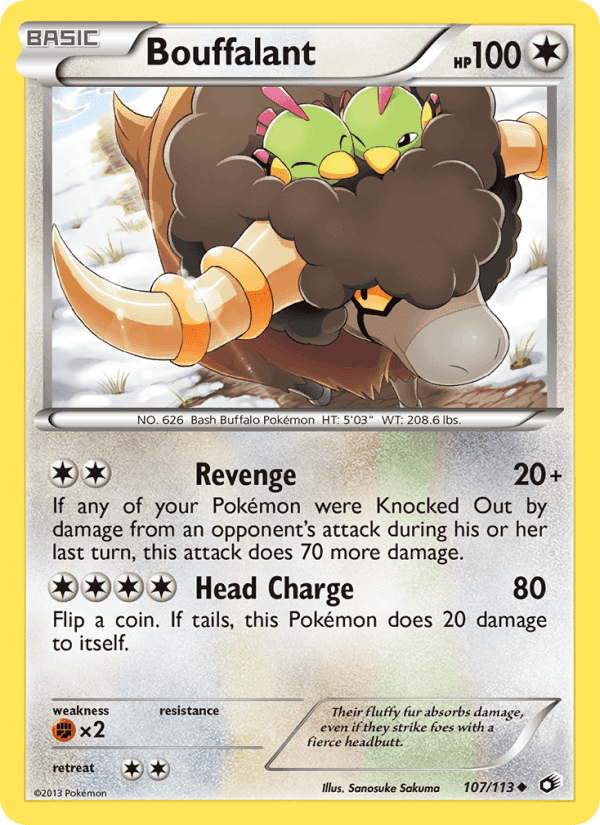 Bouffalant, carte 107 de Legendary Treasures