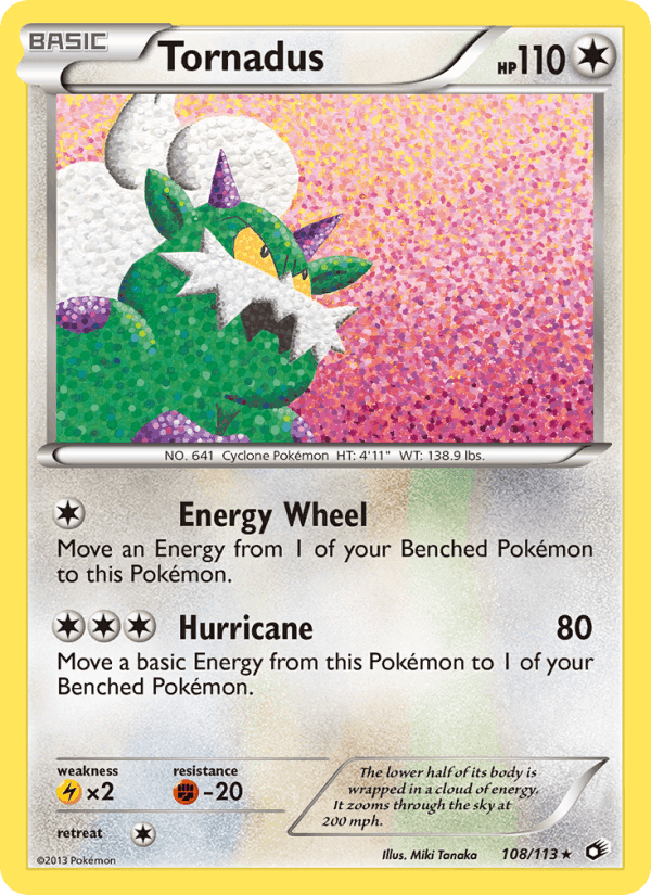Tornadus, carte 108 de Legendary Treasures