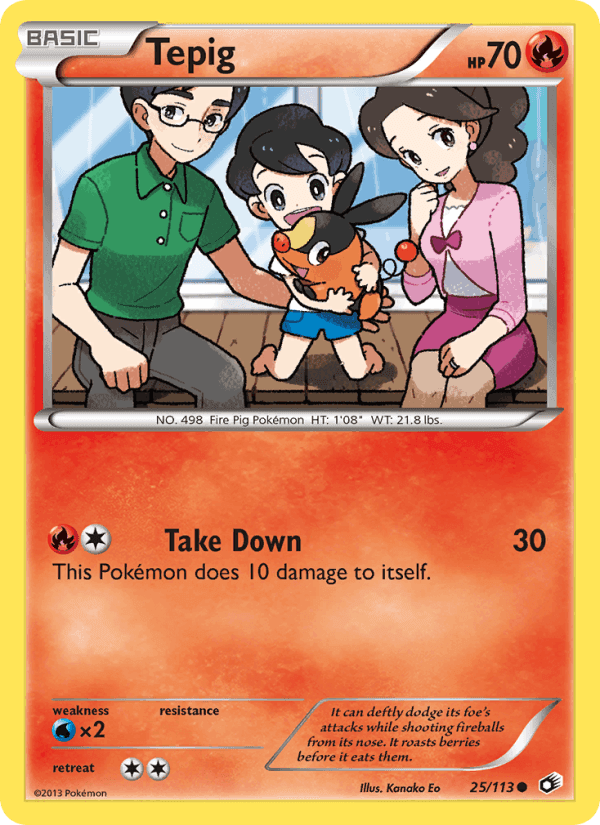 Tepig, carta 25 di Legendary Treasures