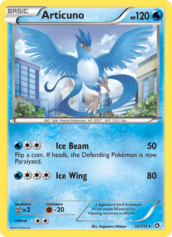 Articuno, carta 32 di Legendary Treasures