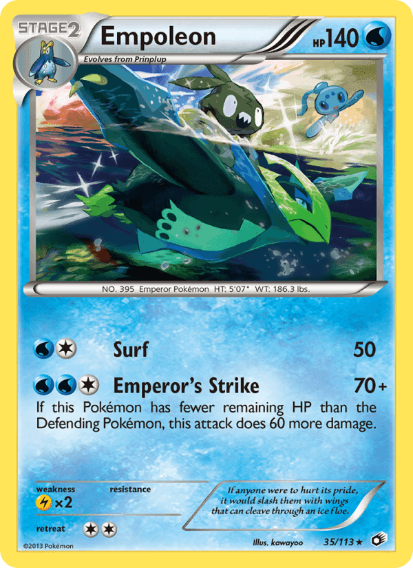Empoleon, carta 35 di Legendary Treasures