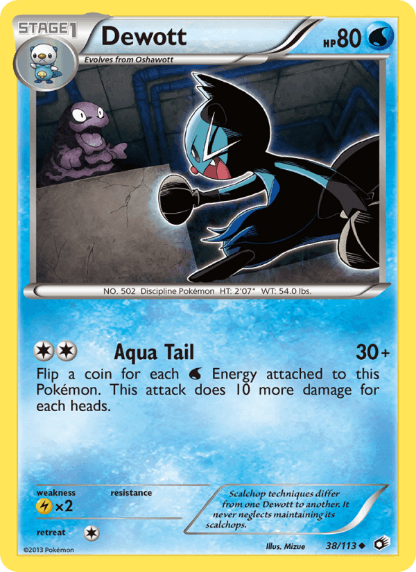 Dewott, carta 38 di Legendary Treasures