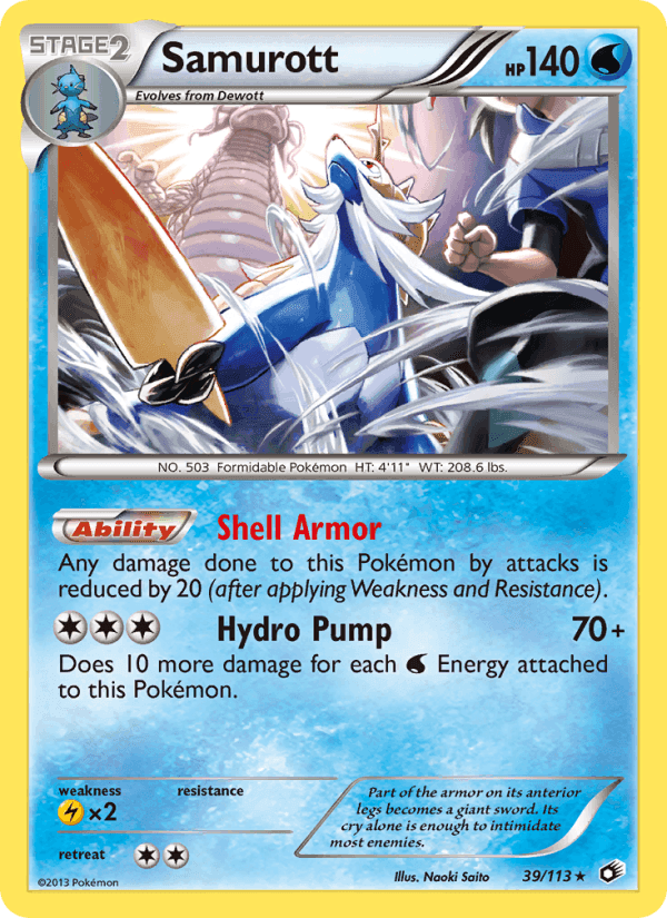 Samurott, carta 39 di Legendary Treasures