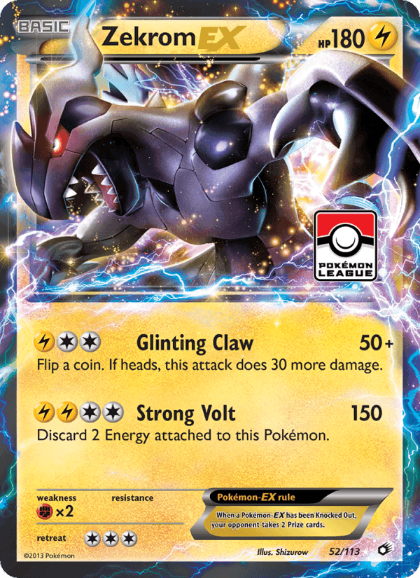 Zekrom-EX, carta 52 di Legendary Treasures