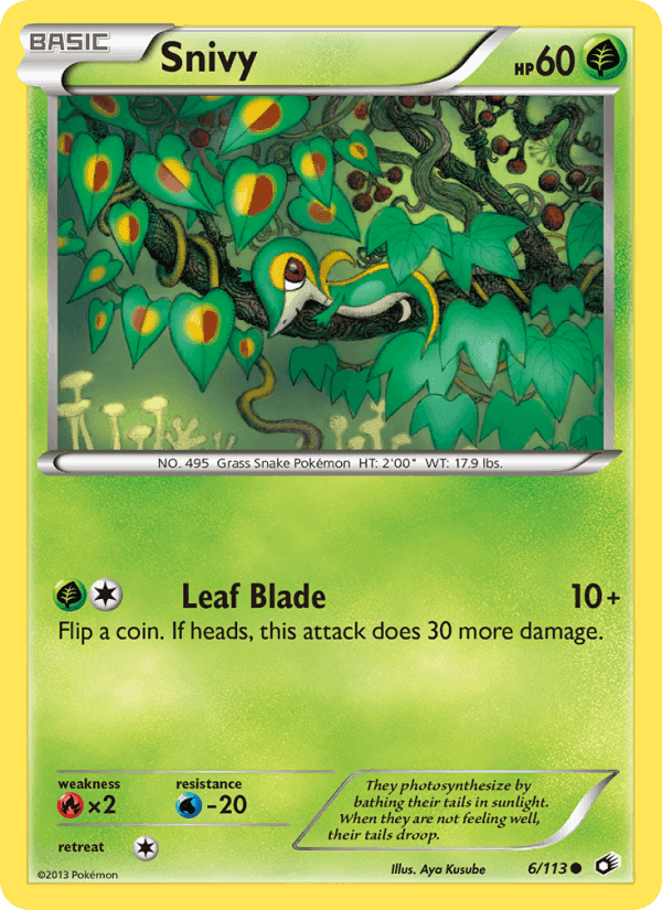 Snivy, carta 6 di Legendary Treasures
