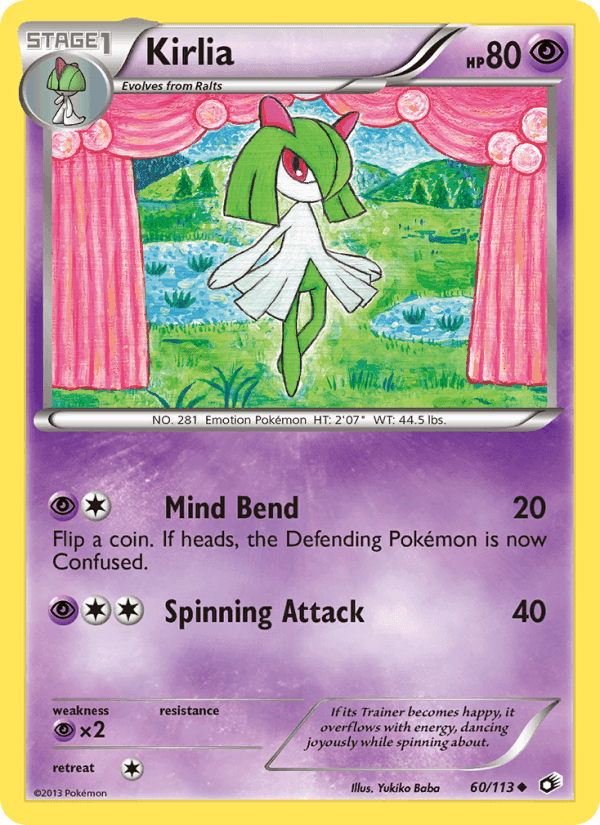Kirlia, carta 60 di Legendary Treasures