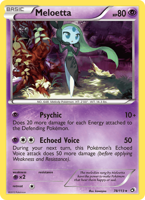 Meloetta, carte 78 de Legendary Treasures