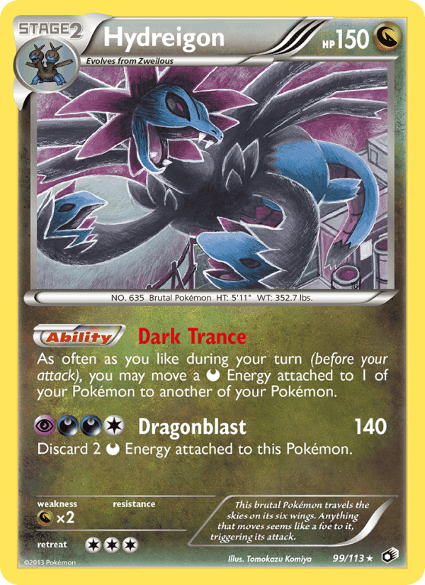 Hydreigon, card 99 from Legendary Treasures