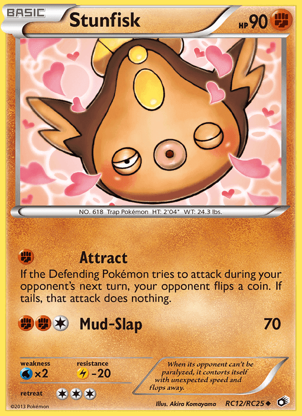 Stunfisk, card RC12 from Legendary Treasures