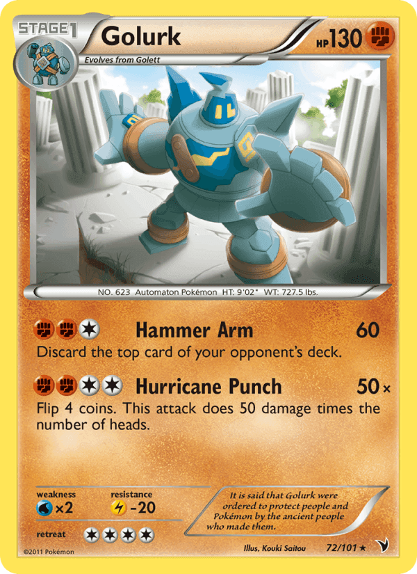 Golurk, card 72 from Noble Victories