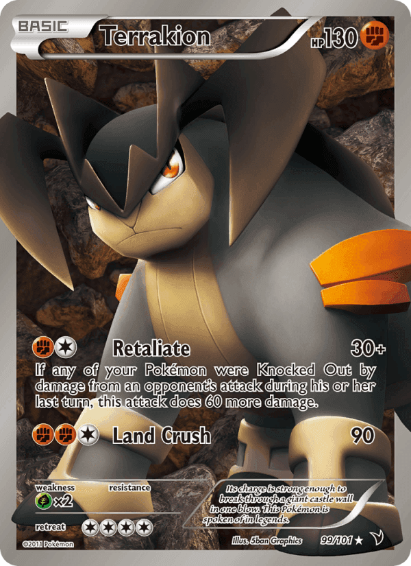 Terrakion, card 99 from Noble Victories