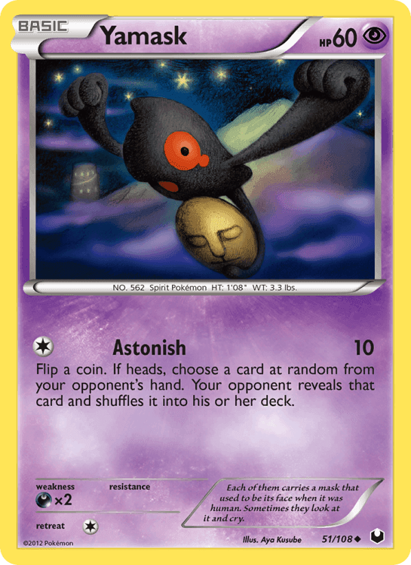 Yamask, carte 51 de Dark Explorers
